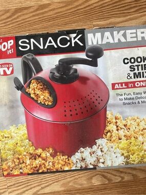 POP Fit Red Snack Maker Popcorn Popper
